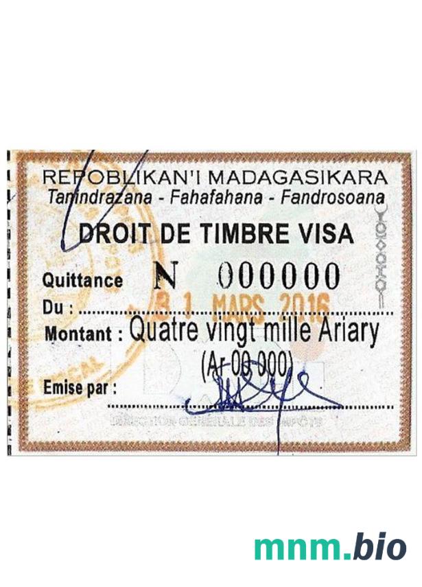 Znaczek wizowy Madagaskar w formacie PSD